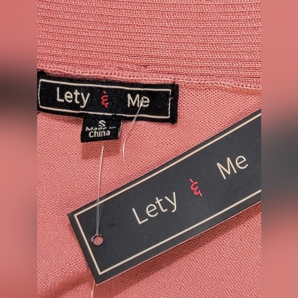 LETY & ME GABBY POINTELLE Women's Size Small Long Sleeve Open Front Cardigan - Picture 11 of 12